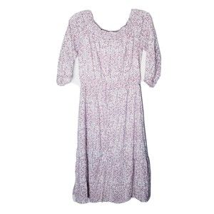 Old Navy Floral Peasant Dress Women Size Medium Lined
